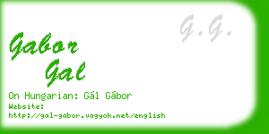 gabor gal business card